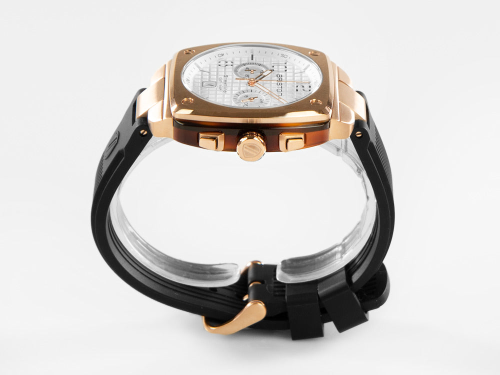 Montre à Quartz Briston Streamliner Urban, PVD, Blanc, 42 mm, 22142.SPRG.T.2.RB