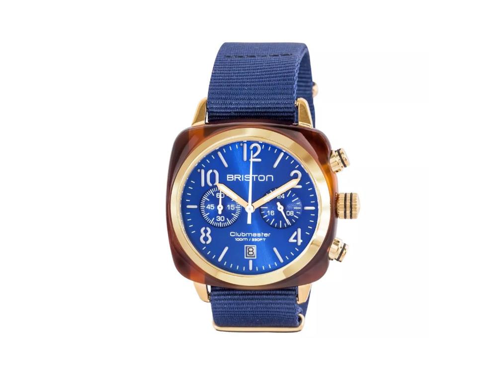 Montre à Quartz Briston Clubmaster Classic, Bleu, 40 mm, 15140.PYA.T.9.NNB
