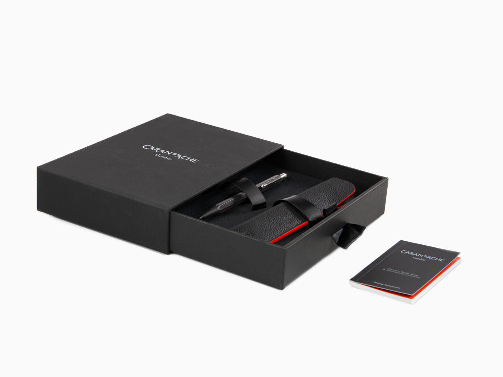 Set Portemine Caran d'Ache Ecridor Racing, Noir, Attributs Palladium, 402.009