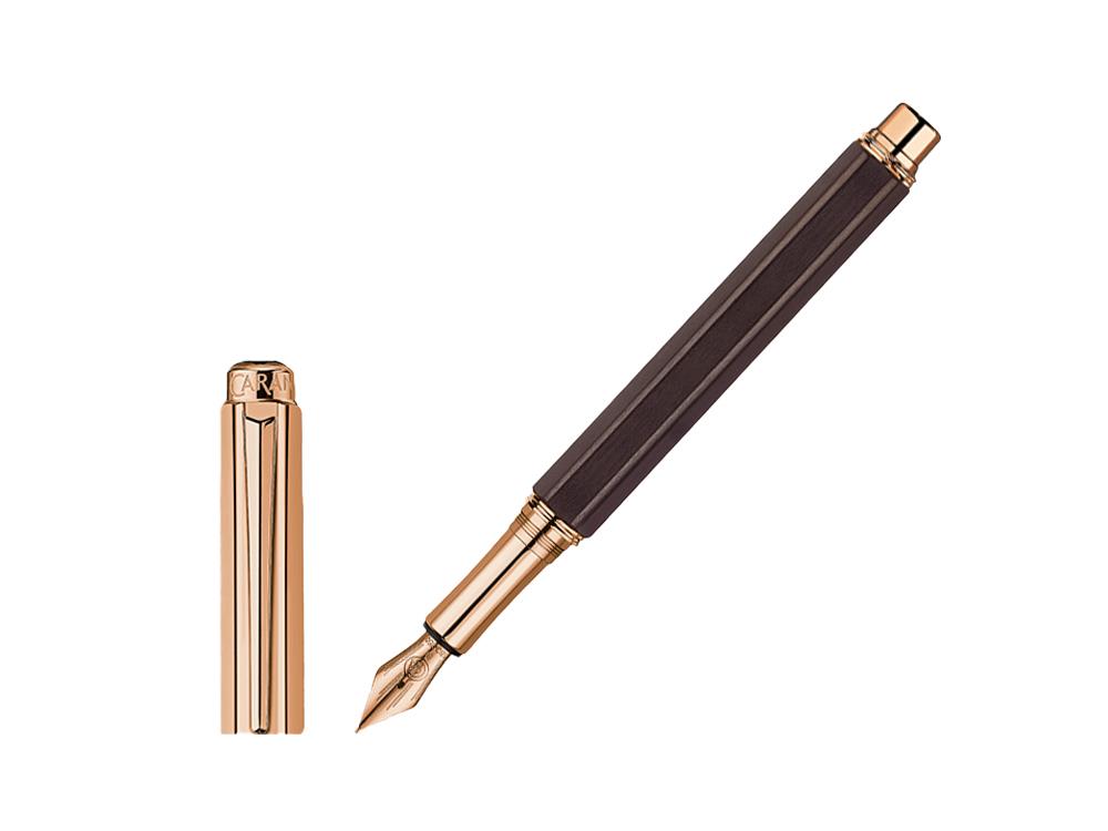 Stylo Plume Caran d´Ache Varius Ebony, PVD Or Rosé, Marron, 4490.142