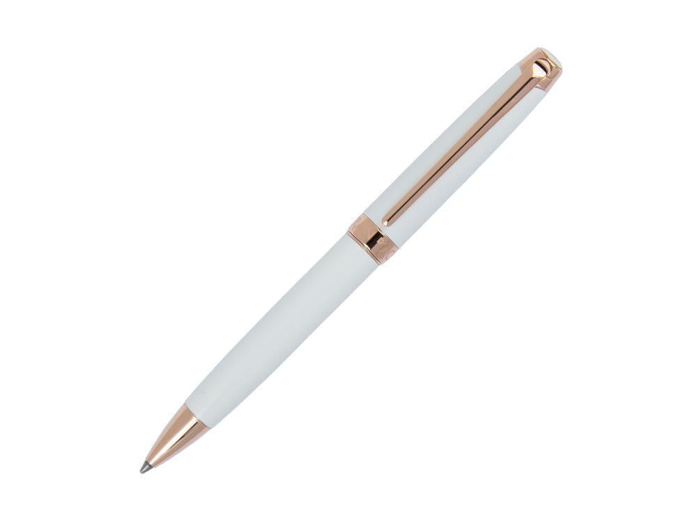 Stylo bille Caran d´Ache Léman Slim White Rosegold, Laque, Blanc, 4781.001