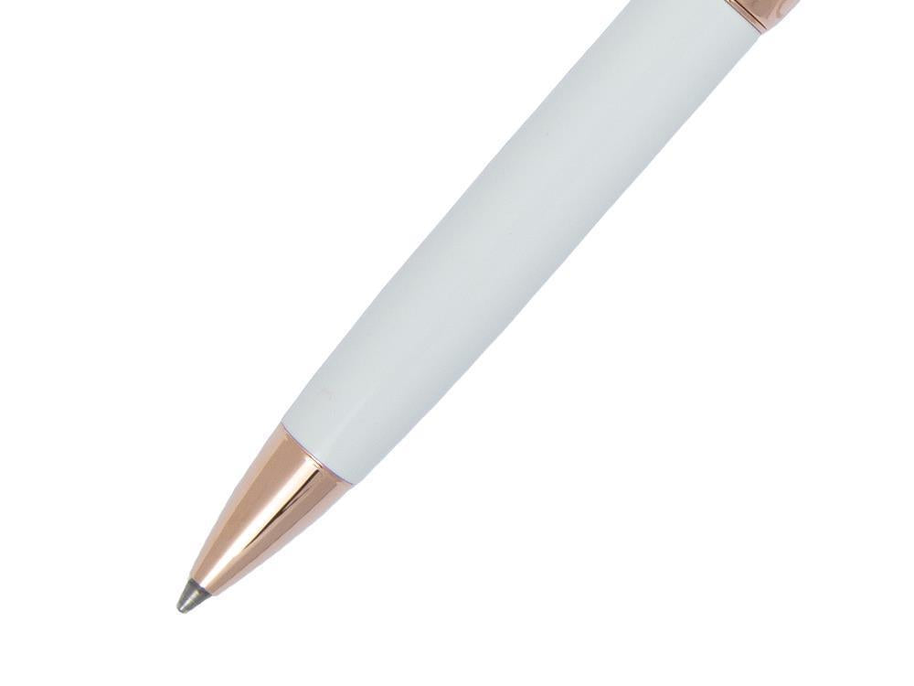 Stylo bille Caran d´Ache Léman Slim White Rosegold, Laque, Blanc, 4781.001