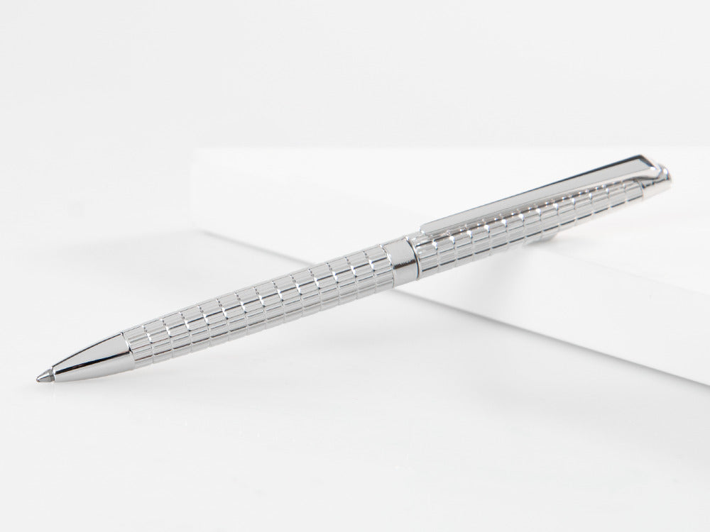 Stylo bille Caran d'Ache Léman Slim Lights, Rhodium, Argent, 4781.386
