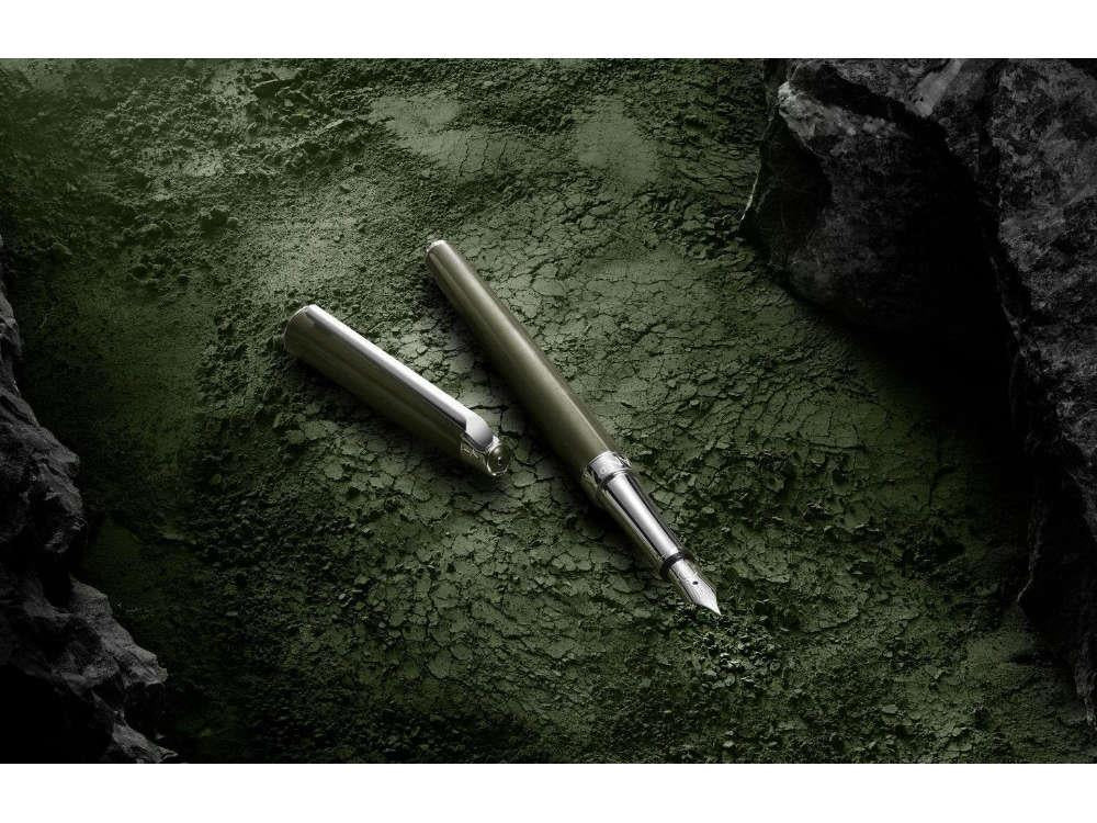 Stylo Plume Caran d'Ache Léman Slim Terre d’Ombre, Laque, Vert, 4791.016