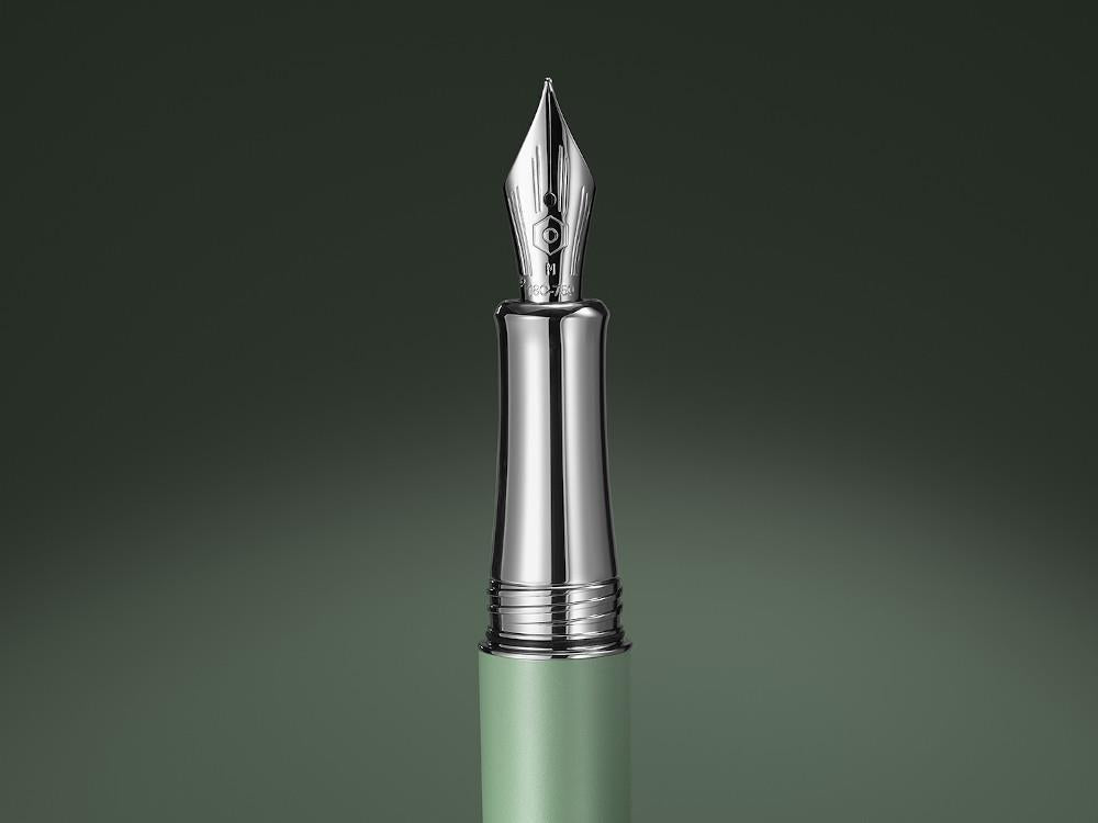 Stylo Plume Caran d'Ache Léman Slim Vert de Gris, Laiton, Vert, 4791.713