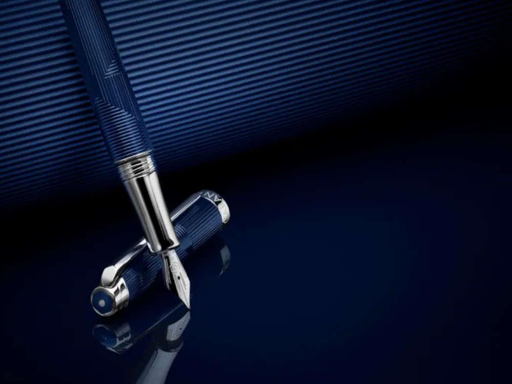 Stylo Plume Caran d'Ache Léman Bleu Marin, Laque, Bleu, 4799.169