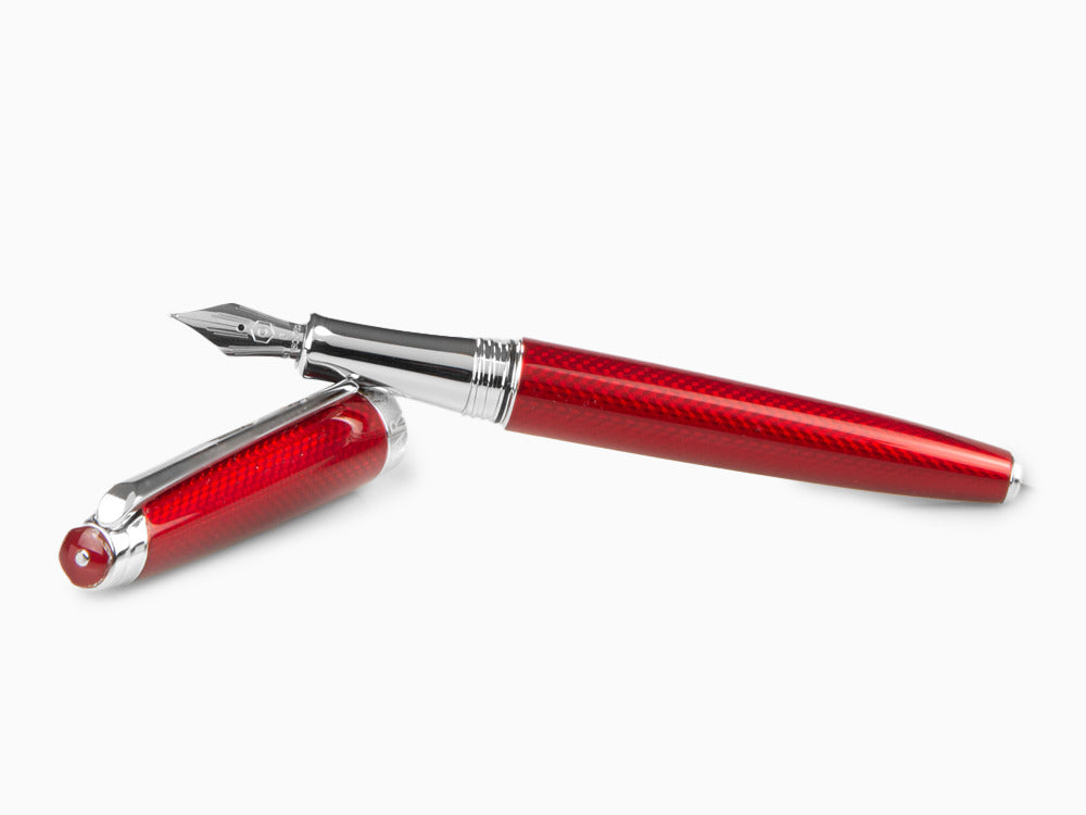 Stylo Plume Caran d´Ache Léman Rouge Carmin, Rhodium, Rouge, 4799.580
