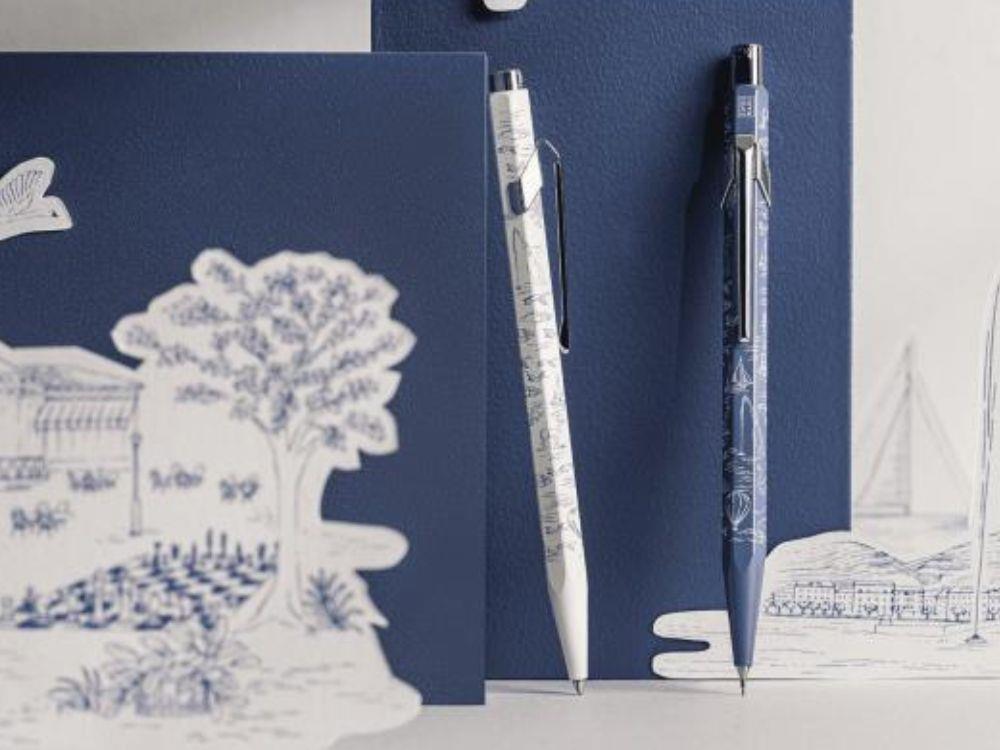 Caran d'Ache 849 Coffret Stylo à Bille et Porte-Mine Toile de Jouy, 8490.126