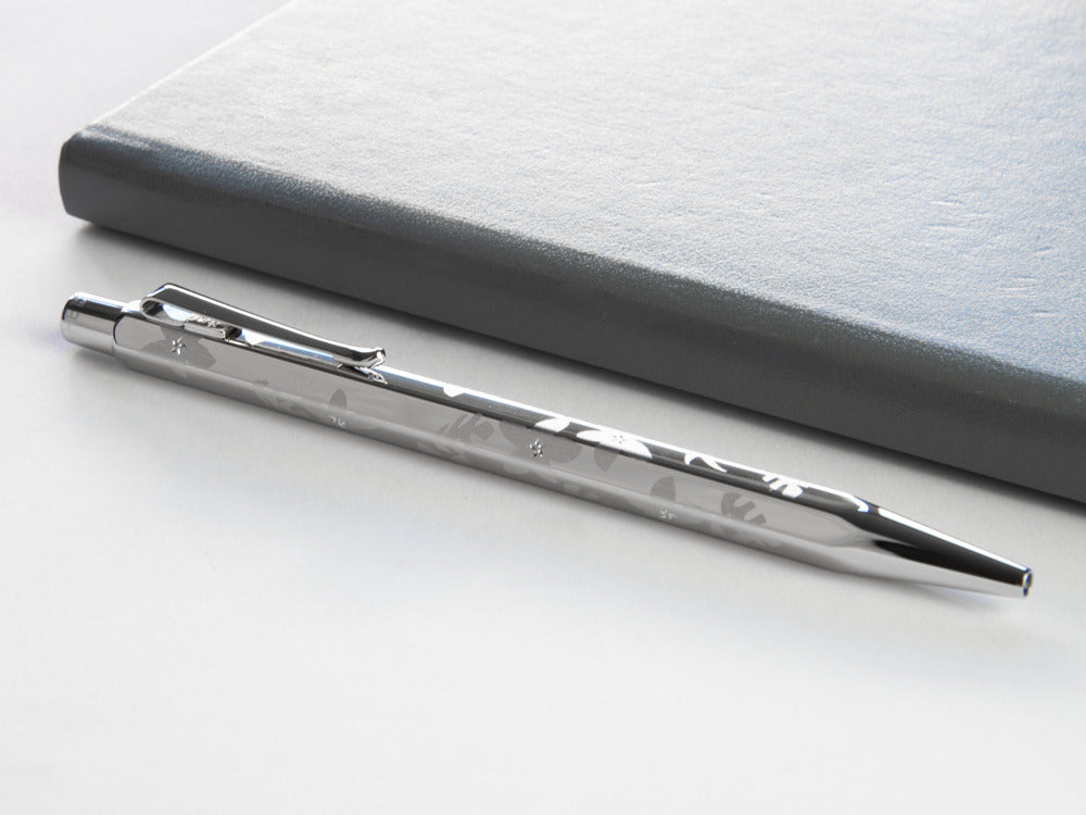 Stylo bille Caran d´Ache Ecridor Flowers, Palladium, Argent, 890.017