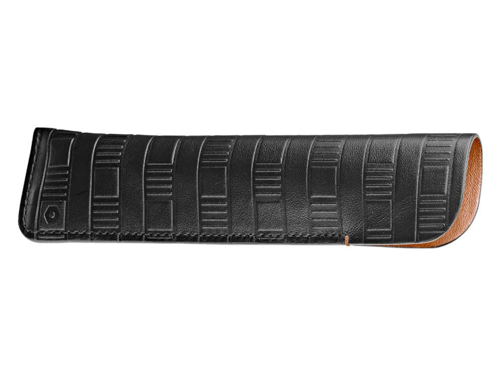 Stylo bille Caran d'Ache Ecridor Damier & Étui en Cuir Noir, Or Rose, 8902.567