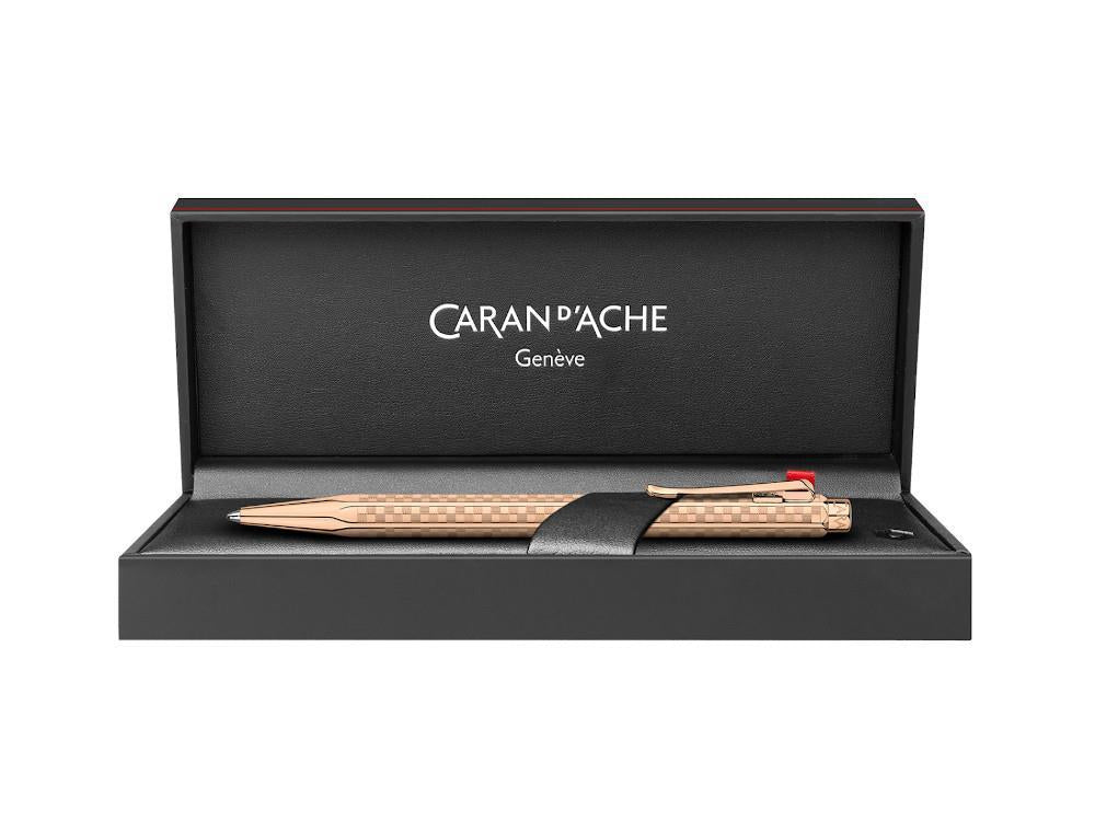 Stylo bille Caran d'Ache Ecridor Damier, Laiton, Or Rose, 898.567