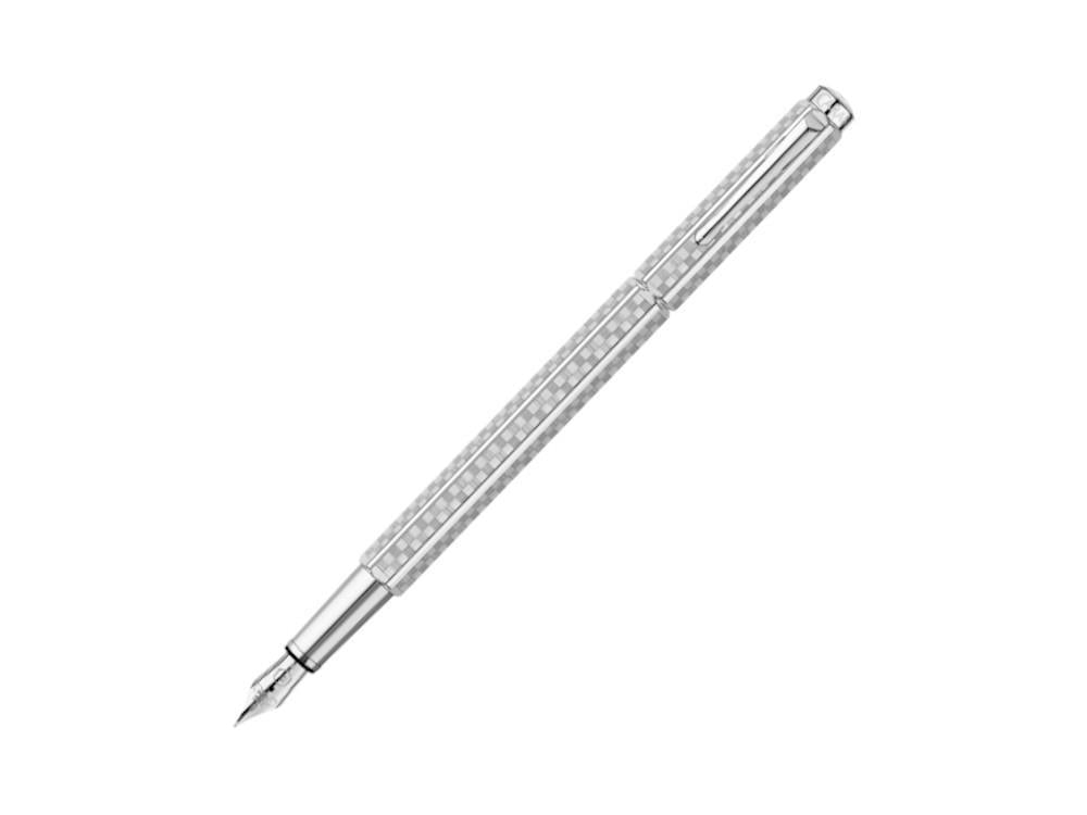 Stylo Plume Caran d'Ache Ecridor Damier, Argent, 958.566