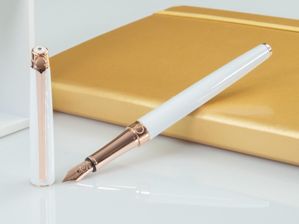 Stylo Plume Caran d´Ache Léman Slim White Rosegold, Blanc, C4791.001