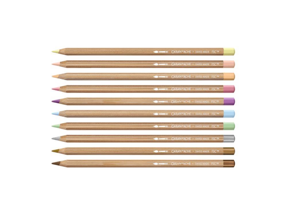 Lot de 10 crayons de couleur Caran d'Ache Toile de Jouy, CC3888.026