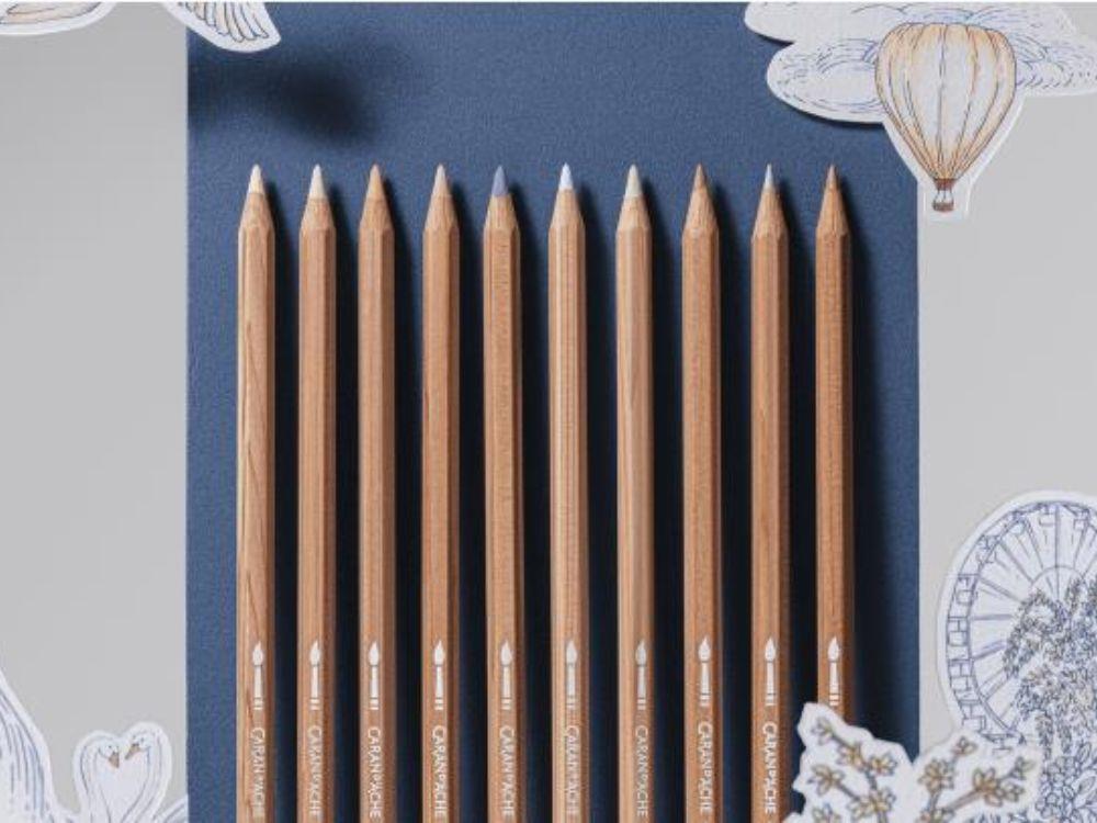 Lot de 10 crayons de couleur Caran d'Ache Toile de Jouy, CC3888.026