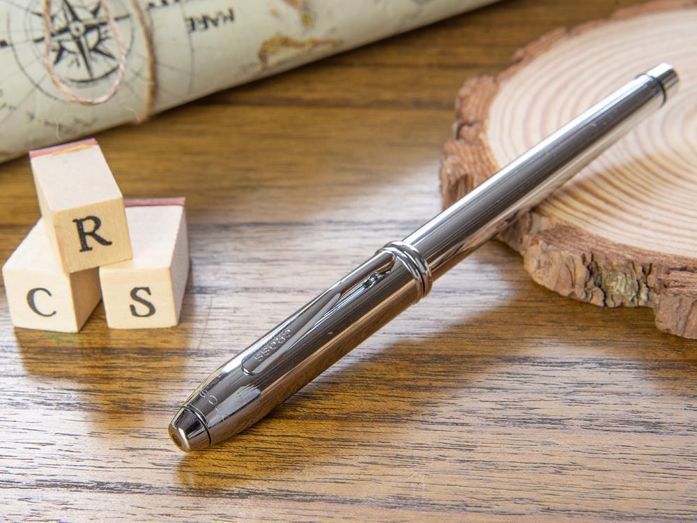 Stylo Plume Cross Townsend, Chrome, Argent, Poli, Résine, 536