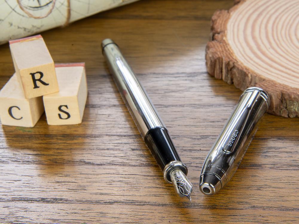 Stylo Plume Cross Townsend, Chrome, Argent, Poli, Résine, 536