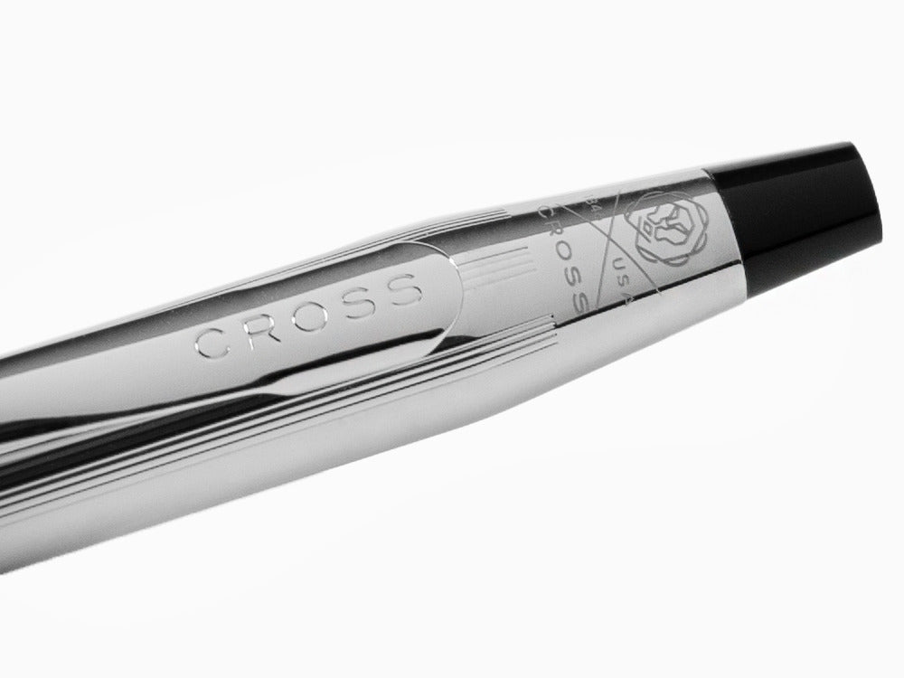 Stylo bille Cross Classic Century, Chrome, Argent, Poli, Cannelé, 3502