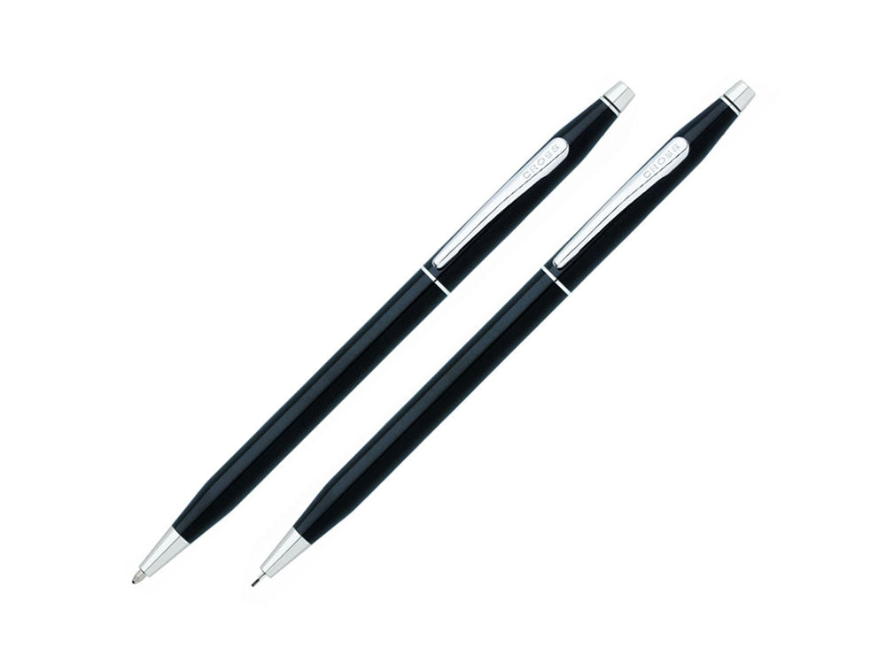 Set Stylo bille et Portemines Cross Classic Century, Laque, Noir, AT0081-77