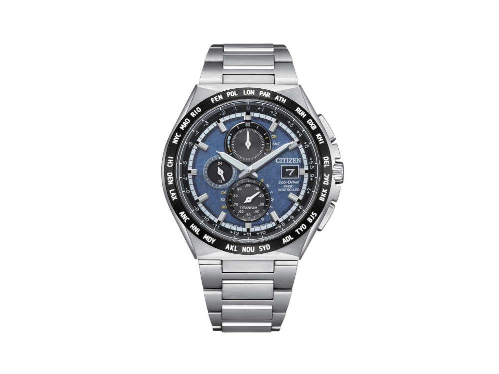 Montre à Quartz Citizen H800 Super Titanium Radio Controlled, Bleu, AT8238-84L