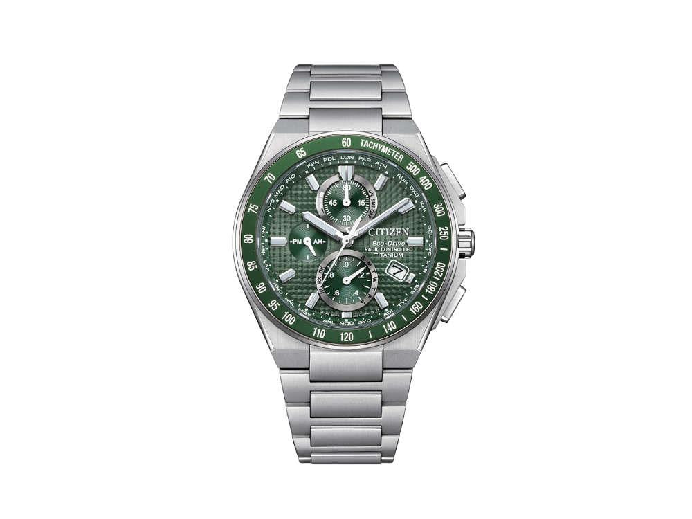 Montre à Quartz Citizen Radio Controlled, Eco Drive H804, Vert, AT8398-53X