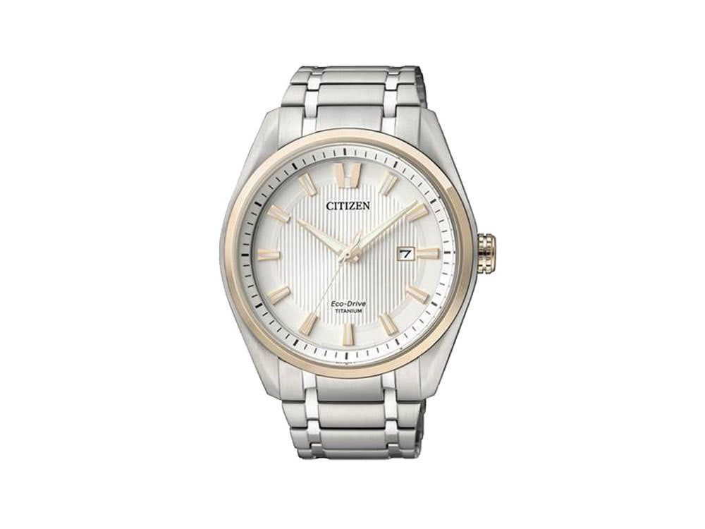 Montre à Quartz Citizen Super Titanium, Eco Drive J810, 42 mm, Blanc, AW1244-56A