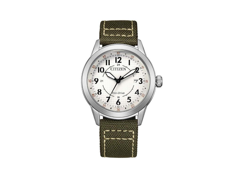 Montre à Quartz Citizen OF, Blanc, 40 mm, Nylon, 10 atm, AW1870-08A