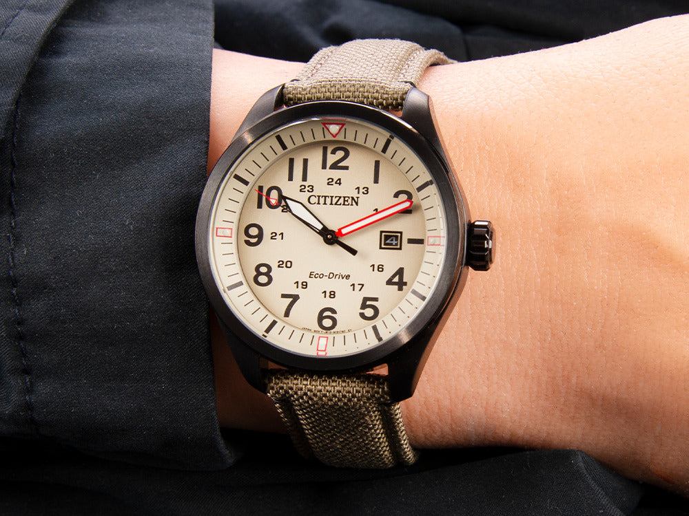 Montre à Quartz Citizen OF, Eco Drive J810, 42.6 mm, Nylon, 10 atm, AW5005-12X