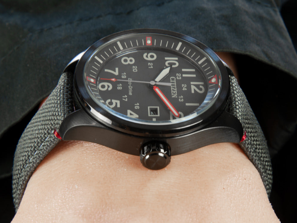 Montre à Quartz Citizen OF, Eco Drive J810, 42.6 mm, Nylon, 10 atm, AW5005-39H