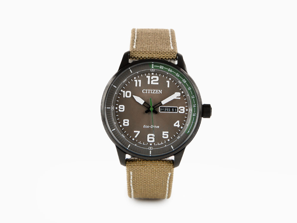 Montre à Quartz Citizen OF, Gris, 42 mm, Nylon, 10 atm, BM8595-16H