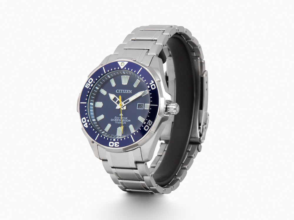 Montre à Quartz Citizen Promaster, Eco Drive, 43,5mm, Bleu, 20 atm, BN0201-88L