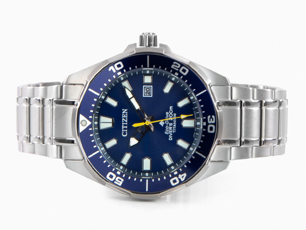 Montre à Quartz Citizen Promaster, Eco Drive, 43,5mm, Bleu, 20 atm, BN0201-88L