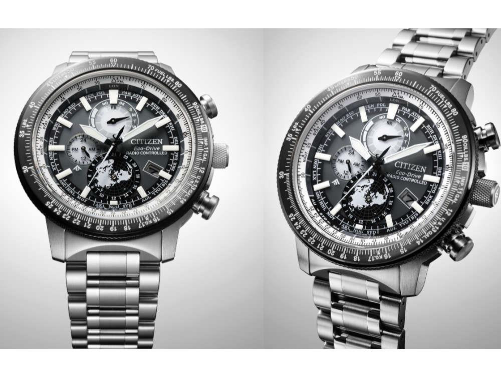 Montre à Quartz Citizen Radio Controlled, H864, 46 mm, Gris, BY3006-53H