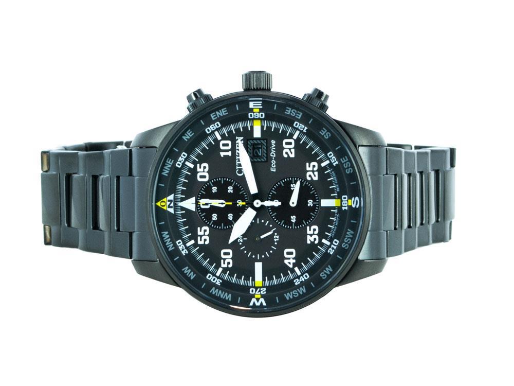 Montre à Quartz Citizen OF, Eco Drive B612, Noir, 44 mm, 10 atm, CA0695-84E