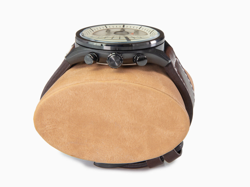 Montre à Quartz Citizen OF, Eco Drive B620, 45 mm, Bracelet en cuir, CA4215-04W