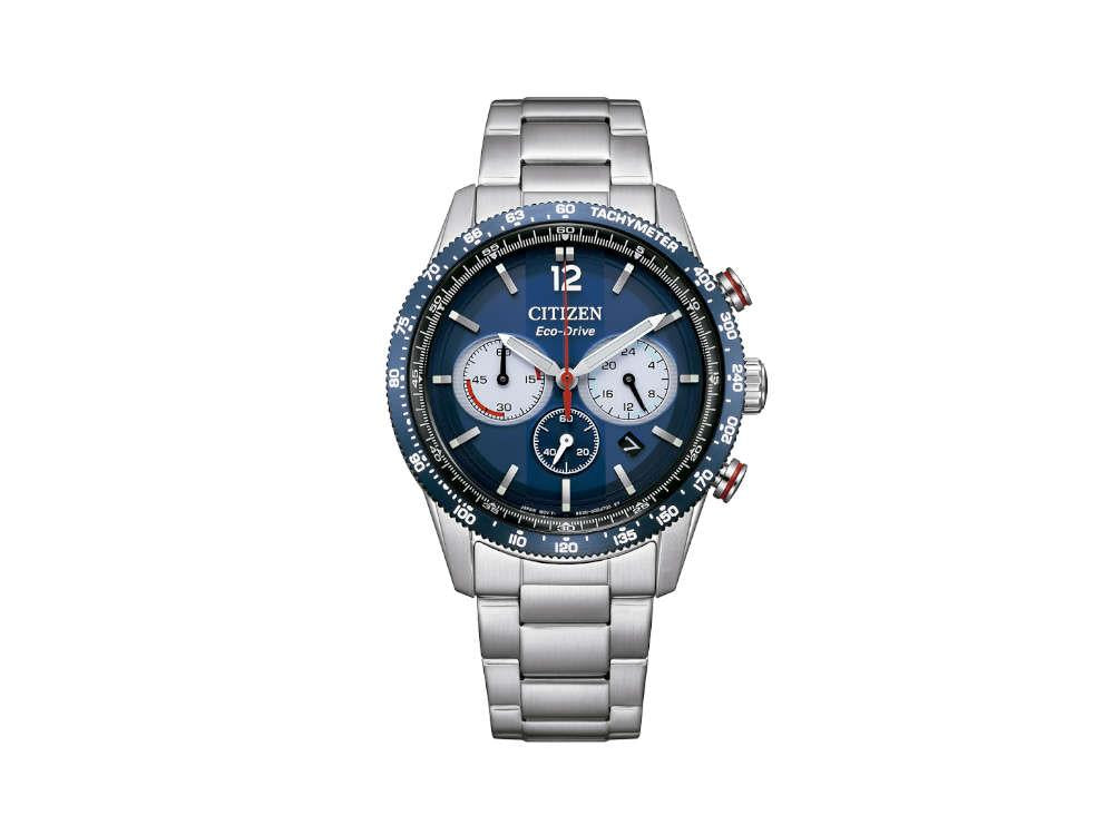 Montre à Quartz Citizen OF Chrono Racing, Bleu, 39.5 mm, 10 atm, CA4716-50L