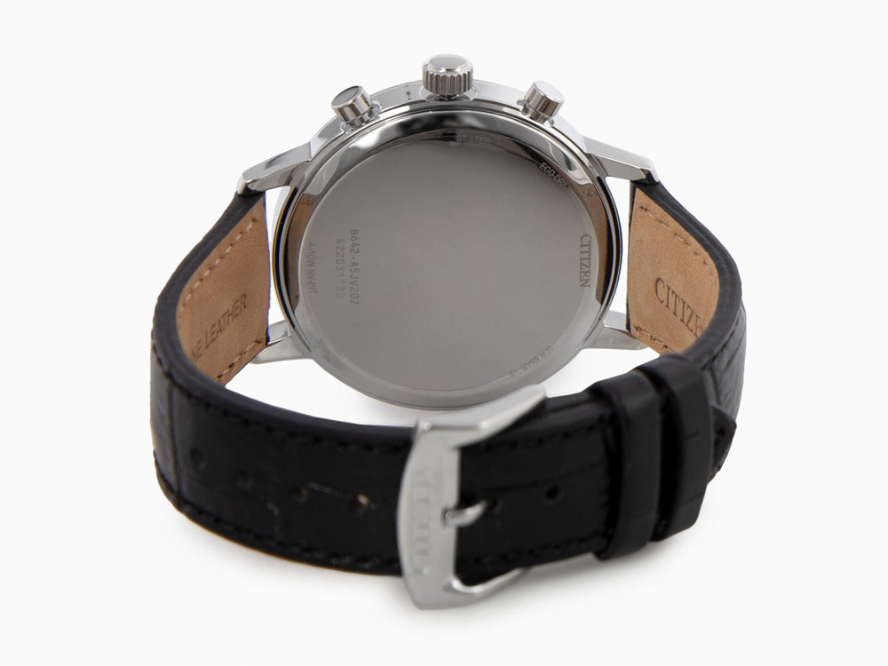 Montre à Quartz Citizen OF Chrono, Vert, 42 mm, Bracelet en cuir, CA7069-24X