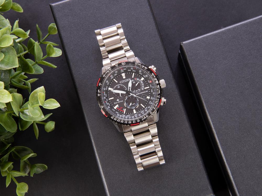 Montre à Quartz Citizen Radio Controlled, ECO DRIVE, 45 mm, Noir, CB5001-57E