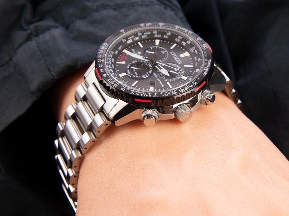 Montre à Quartz Citizen Radio Controlled, ECO DRIVE, 45 mm, Noir, CB5001-57E