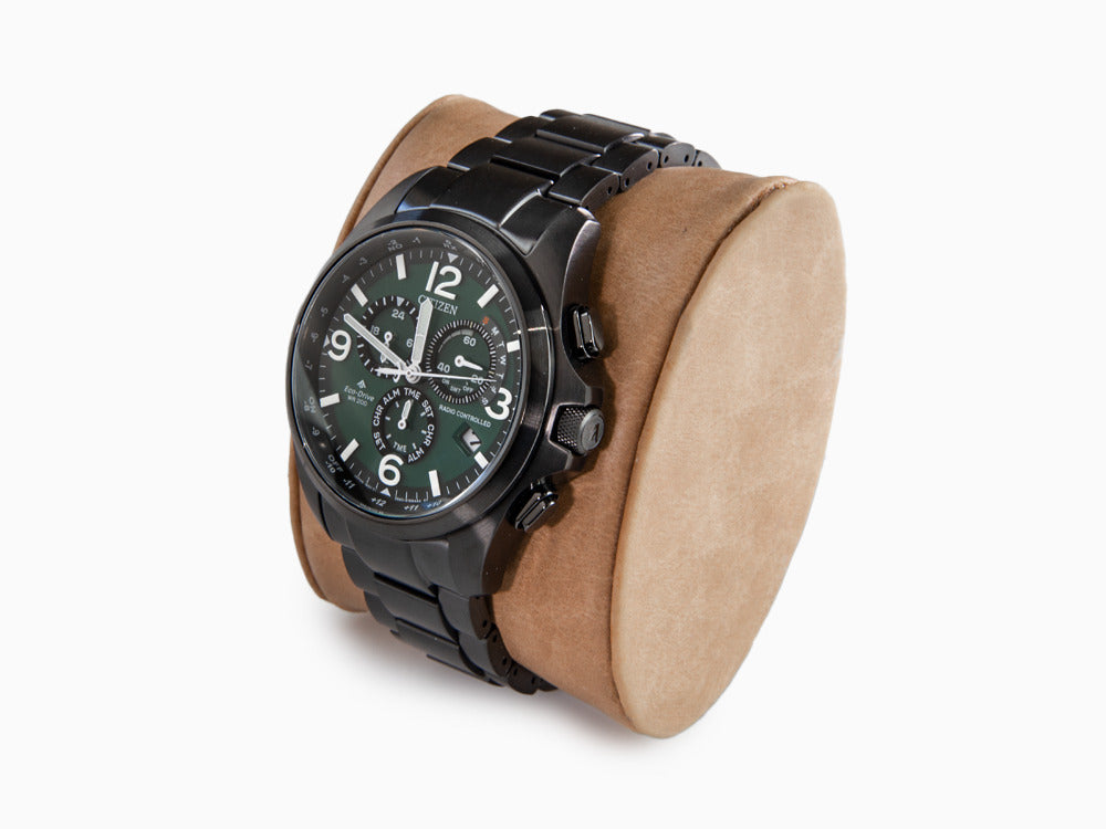 Montre à Quartz Citizen Radio Controlled Crono Pilot, 45,4mm, Vert, CB5925-82X