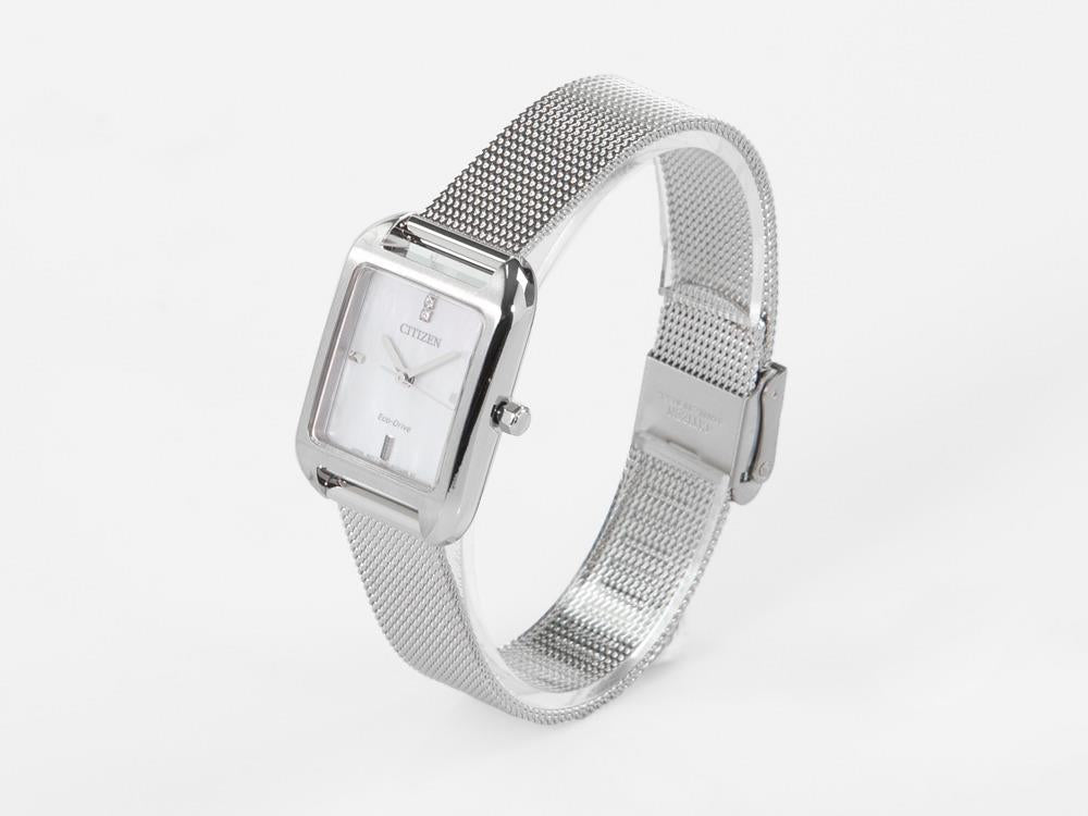 Montre à Quartz Citizen Lady, Eco Drive E031, 31,5 mm, Nacre, EM0491-81D