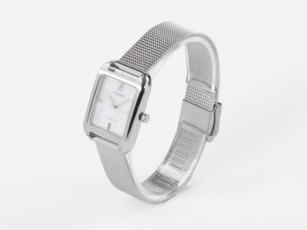 Montre à Quartz Citizen Lady, Eco Drive E031, 31,5 mm, Nacre, EM0491-81D