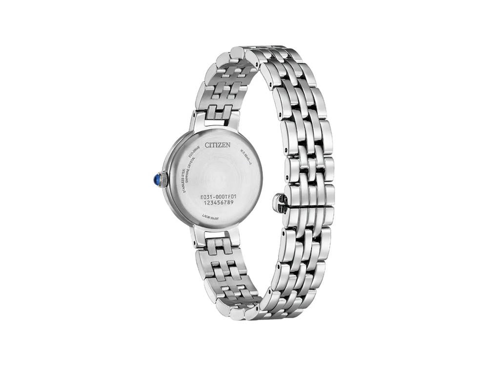 Montre à Quartz Citizen Lady, Eco Drive E031, 27.7 mm, Argent, EM0990-81A