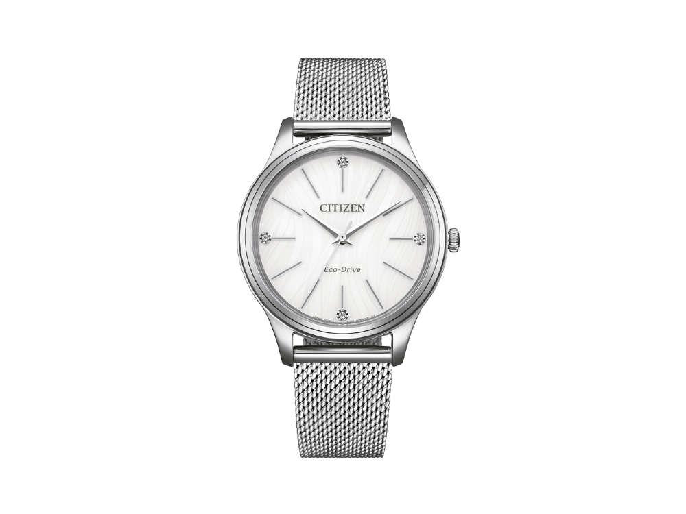 Montre à Quartz Citizen OF Lady Casual, Blanc, 34 mm, 5 atm , EM1220-82A
