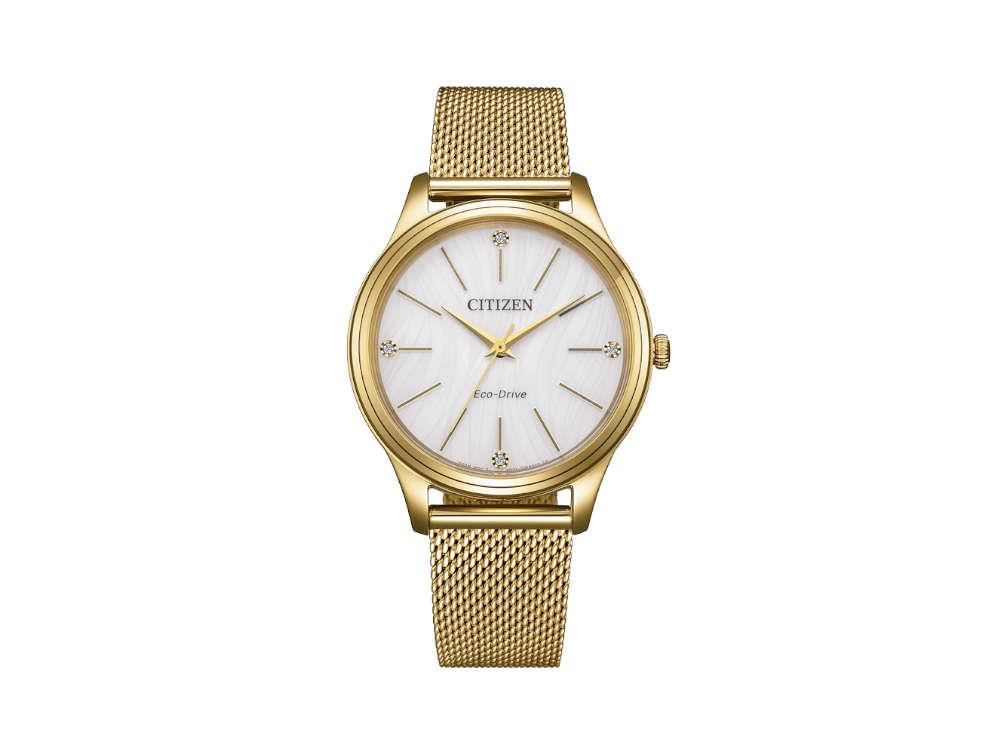 Montre à Quartz Citizen OF Lady Casual, Blanc, 34 mm, 5 atm , EM1222-87A