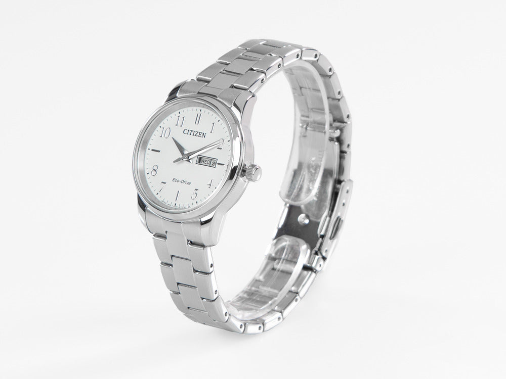 Montre à Quartz Citizen OF Lady, Eco Drive E001, 30 mm, Blanc, EW3260-84A