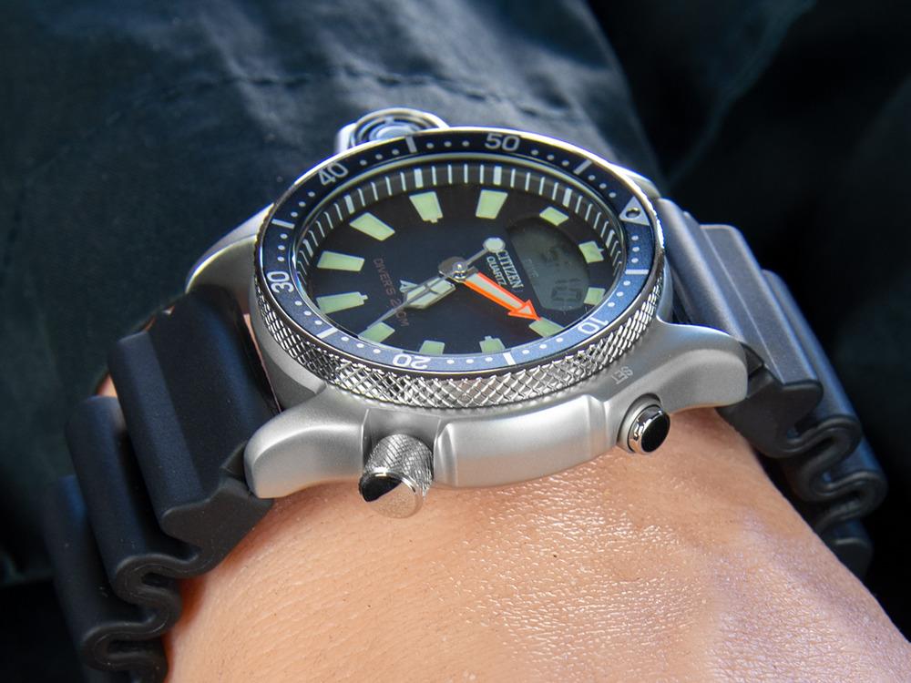 Montre à Quartz Citizen Promaster Aqualand I, 50.70 mm, Noir, 20 atm, JP2000-08E