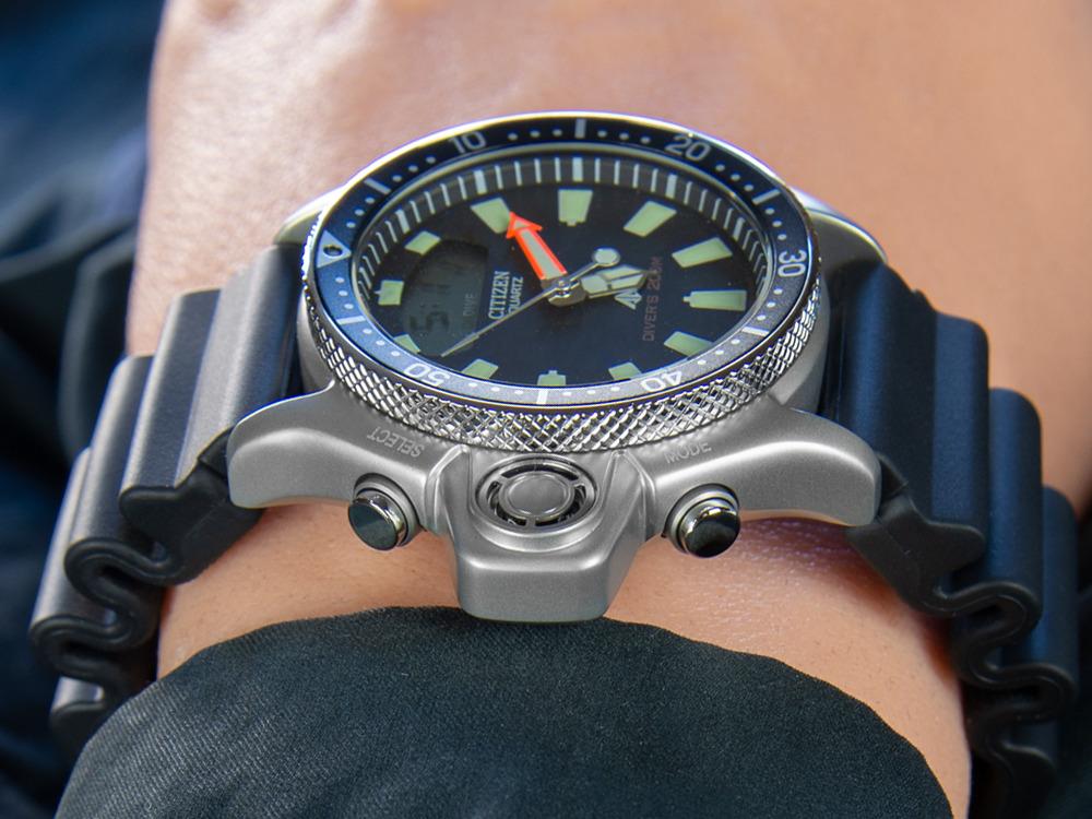 Montre à Quartz Citizen Promaster Aqualand I, 50.70 mm, Noir, 20 atm, JP2000-08E