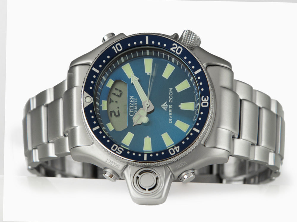 Montre à Quartz Citizen Promaster Aqualand I, 50.70 mm, Bleu, 20 atm, JP2000-67L