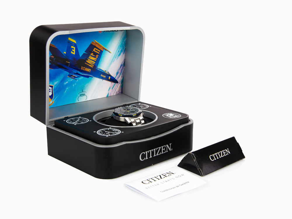 Montre à Quartz Citizen Promaster Blue Angels, 45 mm, Bleu, 20 atm, JY8078-52L